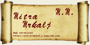 Mitra Mrkalj vizit kartica